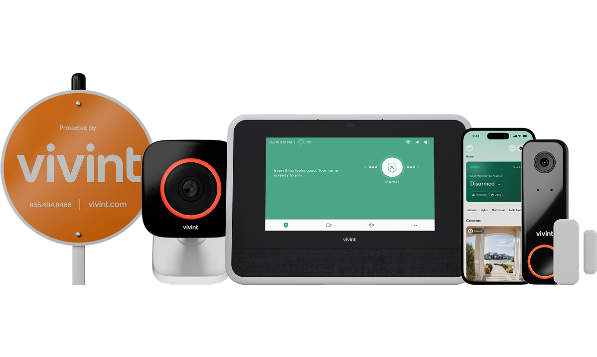 Professional home security system with Vivint smart monitoring